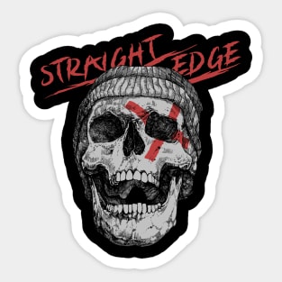 Skull straight edge Sticker